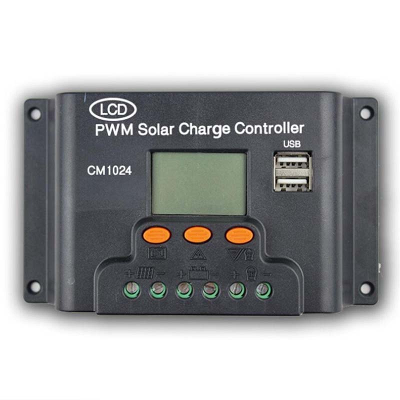 CM1024Z LCD Dual USB Gréine Gréine Rialaitheoir 10A 20A 12V \\\\ t